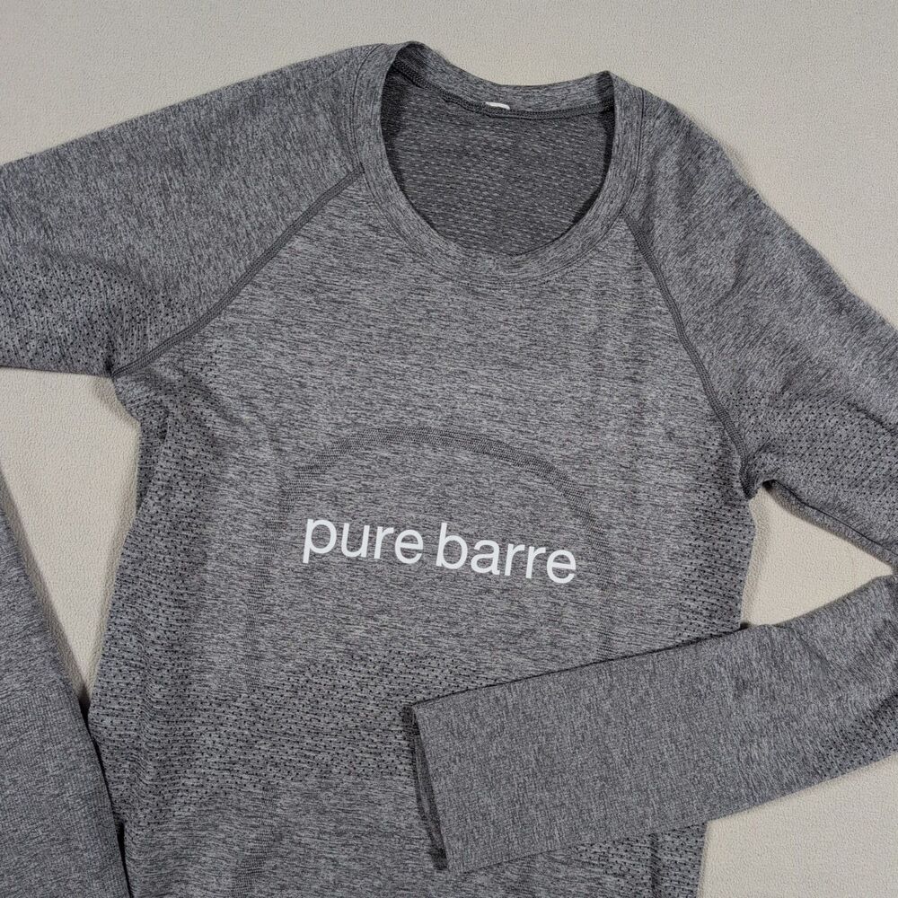 Lululemon Pure Barre Swiftly Tech Long Sleeve 2.0 Shirt Women’s 4 Gray Yoga